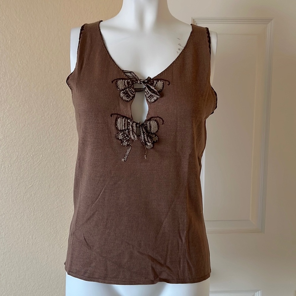 Brand new Max Studio Special Edition Cocoa knit tank top Small